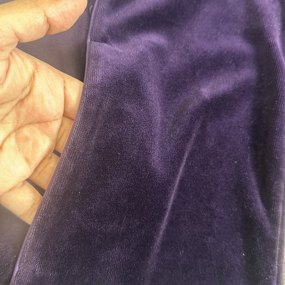 Lauren Ralph Lauren Purple Velvet Full Zip Up Hooded Jacket Womens Size Large - Picture 9 of 10